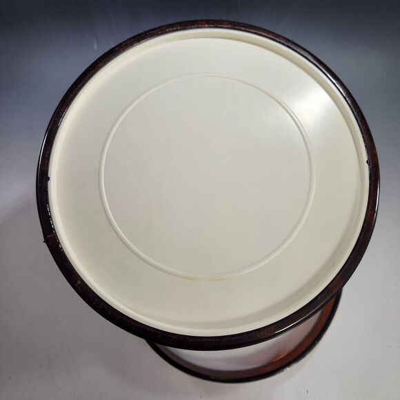 Georges Briard Ice Bucket Lucite Handle Tongs Gold Trim Faux Tortoise Shell MCM - Picture 8 of 10